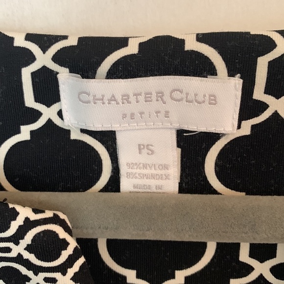 Charter Club Dress in Black and White Petite Small in EUC - Picture 2 of 6